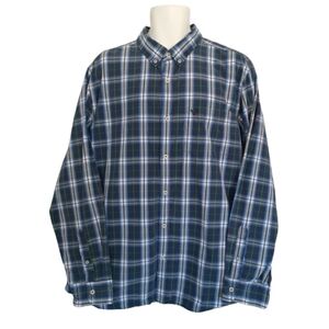 AMERICAN EAGLE OUTFITTERS Athletic Fit 2X Plaid Cotton Button Down Shirt Top